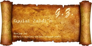 Gyulai Zalán névjegykártya